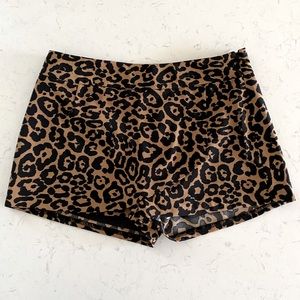 Guess Cheetah Print Wrap Shorts Envelope Skort